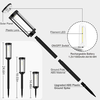 🔥HETE AANBIEDING 2026🔥Tuinverlichting op zonne-energie – Retro design, 12-14 uur verlichting & IP65 waterdicht