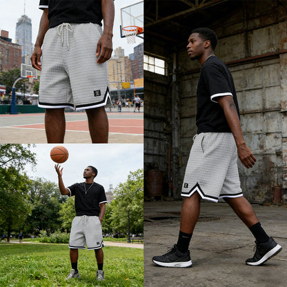 🔈🔈2026 NIEUWE AANWINSTEN - HOT SELLERS🔥🩳Sportshort met trekkoord in de taille en gestreepte zoom