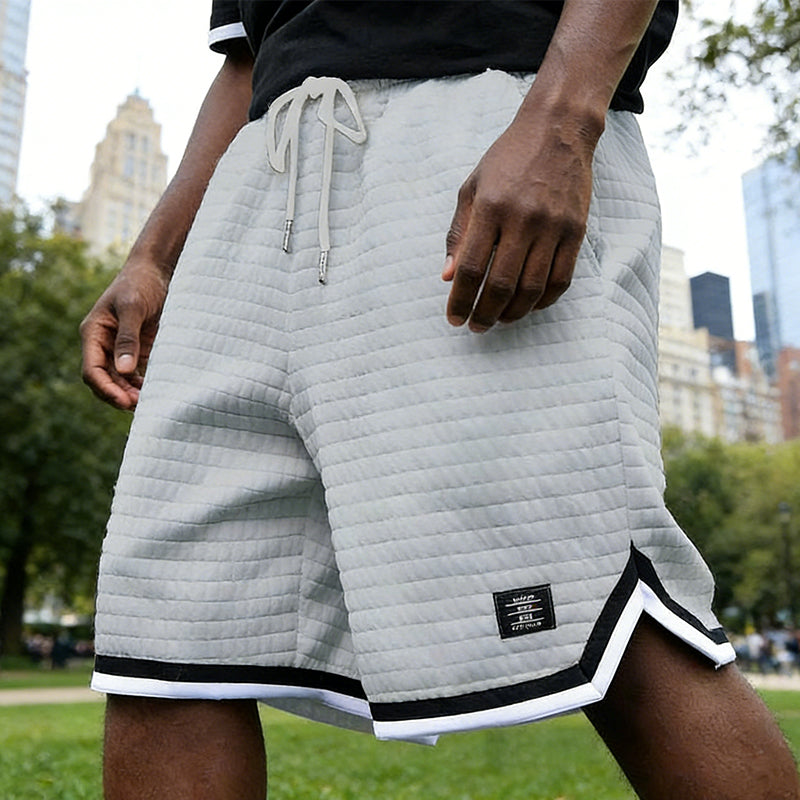 🔈🔈2026 NIEUWE AANWINSTEN - HOT SELLERS🔥🩳Sportshort met trekkoord in de taille en gestreepte zoom