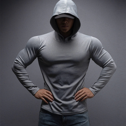 🔥NIEUW MODEL 2026 - 60% KORTING 💪 Stretch-fit fitnesshoodie met lange mouwen voor heren