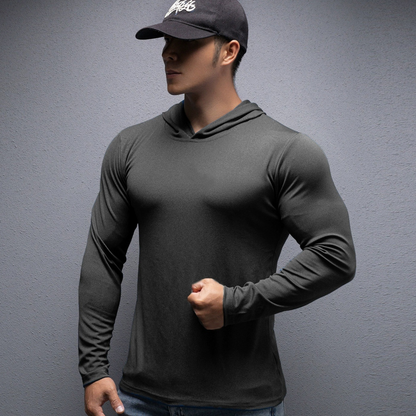 🔥NIEUW MODEL 2026 - 60% KORTING 💪 Stretch-fit fitnesshoodie met lange mouwen voor heren