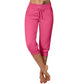 👖60% KORTING! 🔥Cropped joggingbroek met trekkoord in de taille – Zachte polyester, capri-lengte & zijzakken (6 kleuren, S–3XL) 👖🌸