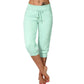 👖60% KORTING! 🔥Cropped joggingbroek met trekkoord in de taille – Zachte polyester, capri-lengte & zijzakken (6 kleuren, S–3XL) 👖🌸