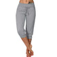 👖60% KORTING! 🔥Cropped joggingbroek met trekkoord in de taille – Zachte polyester, capri-lengte & zijzakken (6 kleuren, S–3XL) 👖🌸