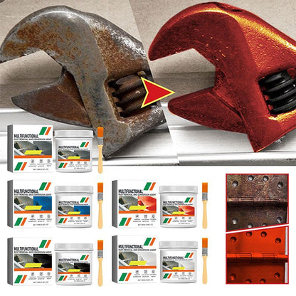 🥳HETE UITVERKOOP 2026🥳⚙️60% KORTING! Multifunctionele roestomvormer – Aanbrengen met een kwast, roest is verdwenen. Grondverfklare afwerking. Perfect voor auto's, hekken en tuinmeubelen. 🌧️🔩