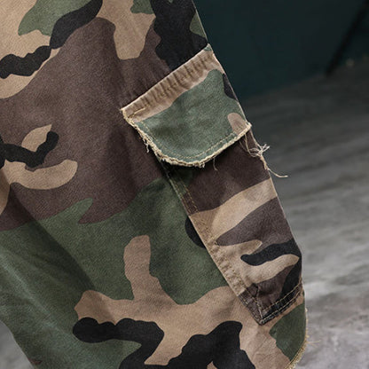 🩳 50% KORTING! 🔥 Camo-cargoshort met studs voor heren – slijtvast, veel zakken en een stoer camouflagepatroon – ideaal voor buitenactiviteiten en dagelijks gebruik 🌿