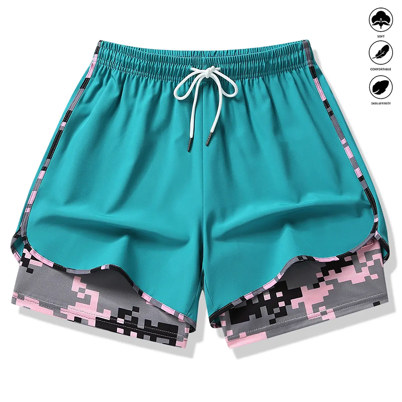 🏃‍60% KORTING OP 2-IN-1 SPORTSHORTS! 🔥 Ademende stof, camouflagevoering en zakken voor dames🏃‍♀️✨