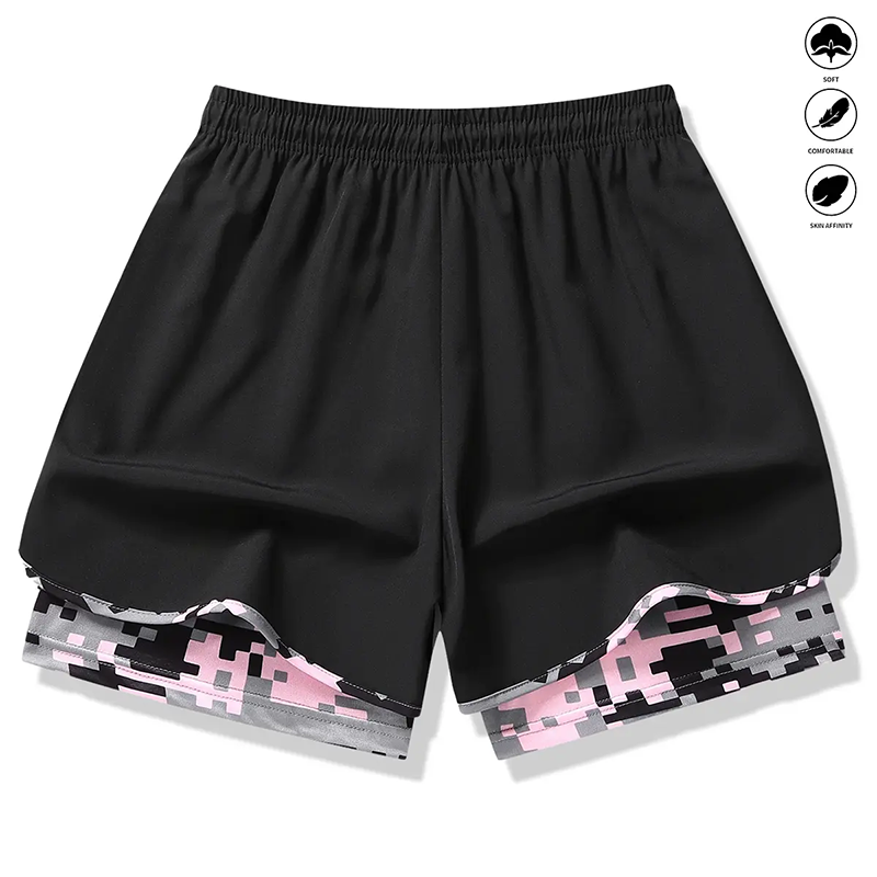 🏃‍60% KORTING OP 2-IN-1 SPORTSHORTS! 🔥 Ademende stof, camouflagevoering en zakken voor dames🏃‍♀️✨