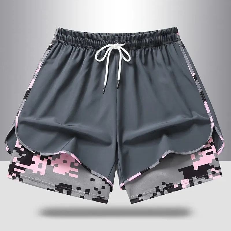 🏃‍60% KORTING OP 2-IN-1 SPORTSHORTS! 🔥 Ademende stof, camouflagevoering en zakken voor dames🏃‍♀️✨