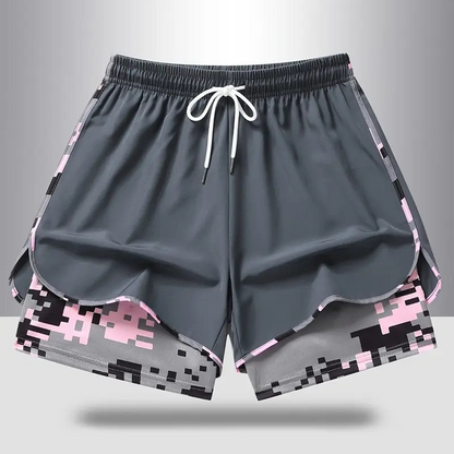 🏃‍60% KORTING OP 2-IN-1 SPORTSHORTS! 🔥 Ademende stof, camouflagevoering en zakken voor dames🏃‍♀️✨