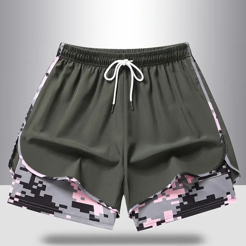 🏃‍60% KORTING OP 2-IN-1 SPORTSHORTS! 🔥 Ademende stof, camouflagevoering en zakken voor dames🏃‍♀️✨