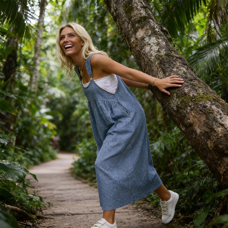 👗 NU 60% KORTING! 🌸Een losvallende, wolkachtige jurk ☁️ Lichtgewicht, ademend en niet benauwend 🌬️ Met een verborgen grote zak 📱