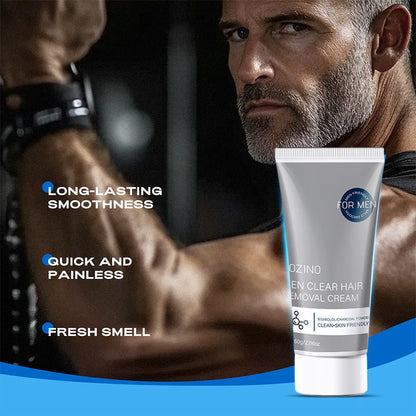 Ontharingscrème voor mannen 🧔 Zacht en niet-irriterend, te gebruiken op borst, rug, armen en benen ✨