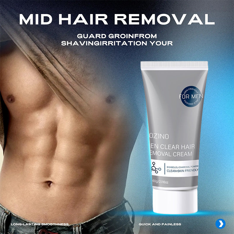 Ontharingscrème voor mannen 🧔 Zacht en niet-irriterend, te gebruiken op borst, rug, armen en benen ✨