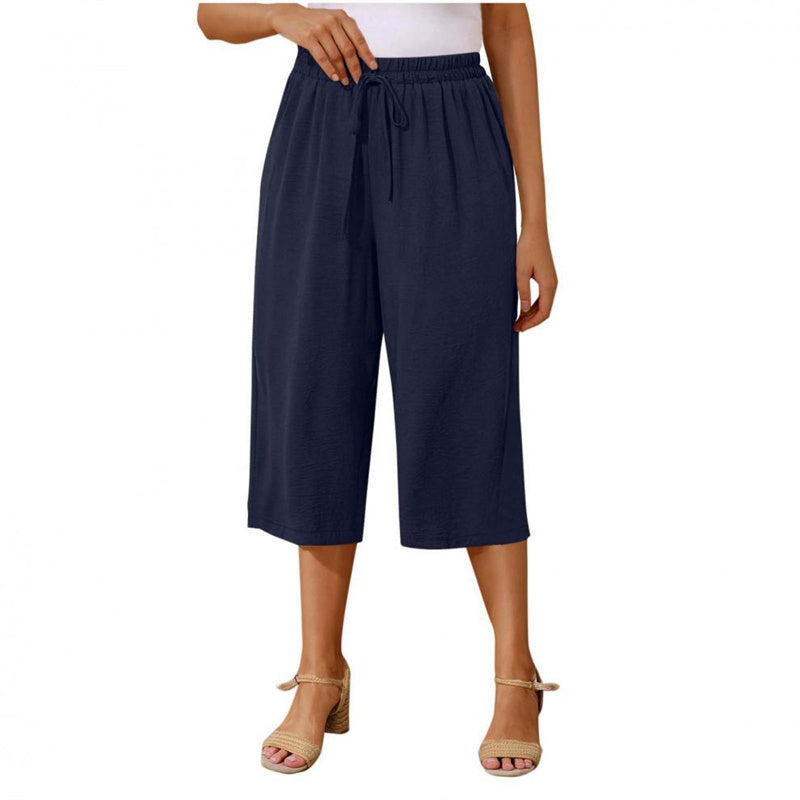 👖 LAATSTE DAG - 50% KORTING! ✨ Capribroek voor dames – met trekkoord in de taille, 6 kleuren, maten S-2XL 🌿