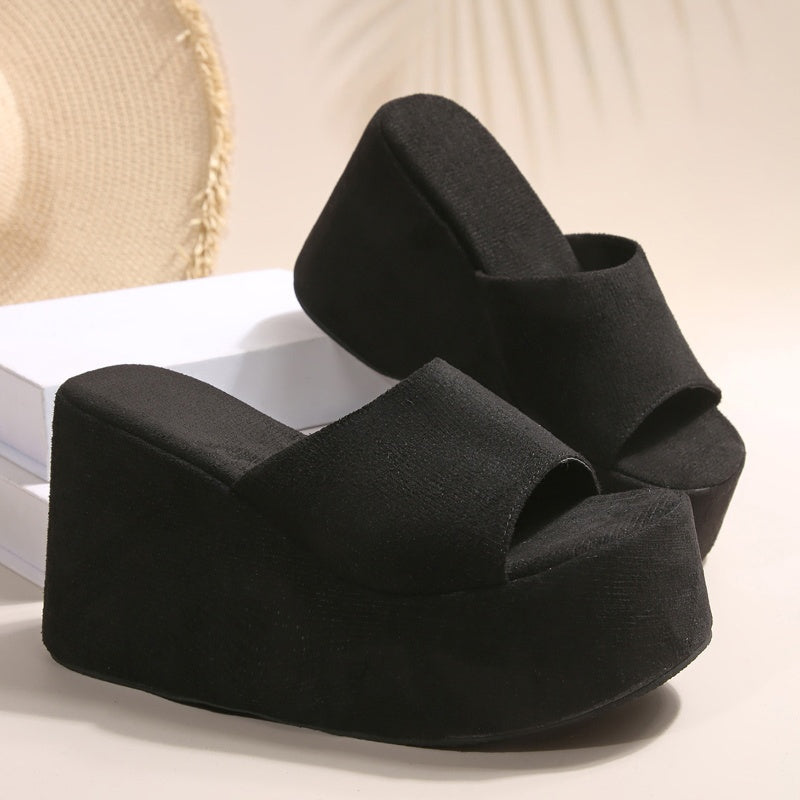 Sandalen die je langer laten lijken 👡 Instapmodel, dikke zool voor een optisch verlengend effect, antisliptextuur, comfortabel de hele dag, perfect voor de zomer ☀️