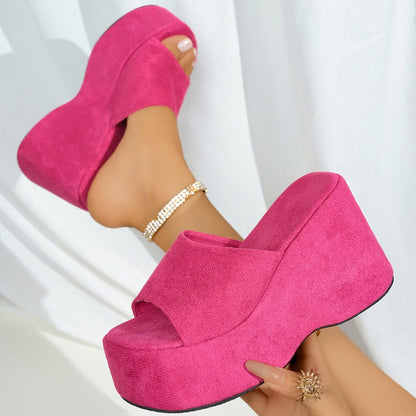 Sandalen die je langer laten lijken 👡 Instapmodel, dikke zool voor een optisch verlengend effect, antisliptextuur, comfortabel de hele dag, perfect voor de zomer ☀️