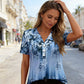 🥳ZOMER UITVERKOOP🥳50K+ VERKOCHT!💥60% KORTING! 🔥Dames Elegante Bloemenprint Korte Mouw Top