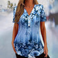 🥳ZOMER UITVERKOOP🥳50K+ VERKOCHT!💥60% KORTING! 🔥Dames Elegante Bloemenprint Korte Mouw Top