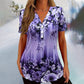 🥳ZOMER UITVERKOOP🥳50K+ VERKOCHT!💥60% KORTING! 🔥Dames Elegante Bloemenprint Korte Mouw Top
