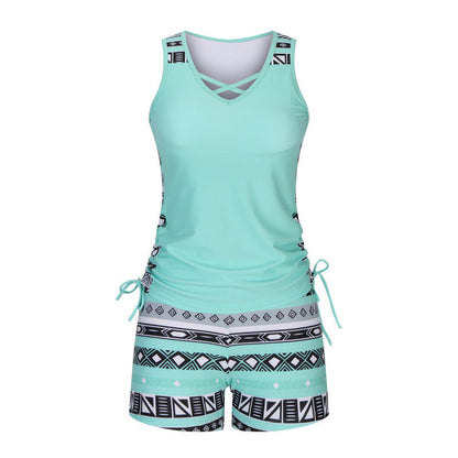 🥳ZOMERUITVERKOOP🥳💞Meer dan 50.000 verkocht!💥50% korting! 🔥Dames tankini met print, tweedelig badpak