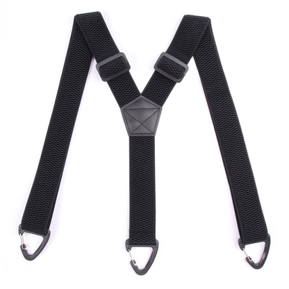 Antislip schouderbanden 👖 Brede elastische band + stevige haken, metalen verstelgesp, duurzaam polyester, geschikt voor zowel werkkleding als buitengebruik 🔧