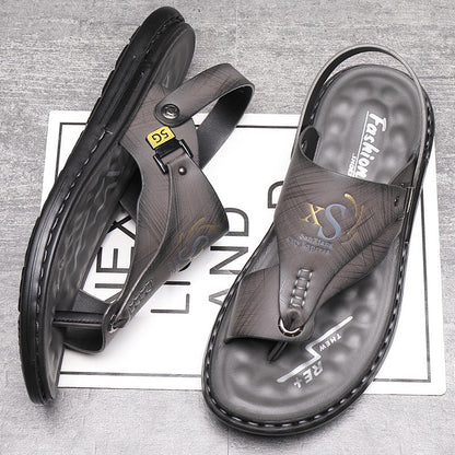 👣 TIJDELIJK 60% KORTING! 🌿 Ademende, zachte leren outdoorsandalen voor heren (ook in grote maten) – ondersteunend, antislip, instapmodel 🌲