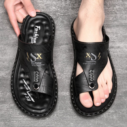 👣 TIJDELIJK 60% KORTING! 🌿 Ademende, zachte leren outdoorsandalen voor heren (ook in grote maten) – ondersteunend, antislip, instapmodel 🌲