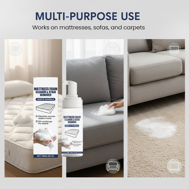 🛏️🧼 Matrasreiniger voor alle soorten oppervlakken – Vlekverwijdering zonder afspoelen, geurverwijdering en antibacteriële bescherming – Betalen bij levering ✨✅
