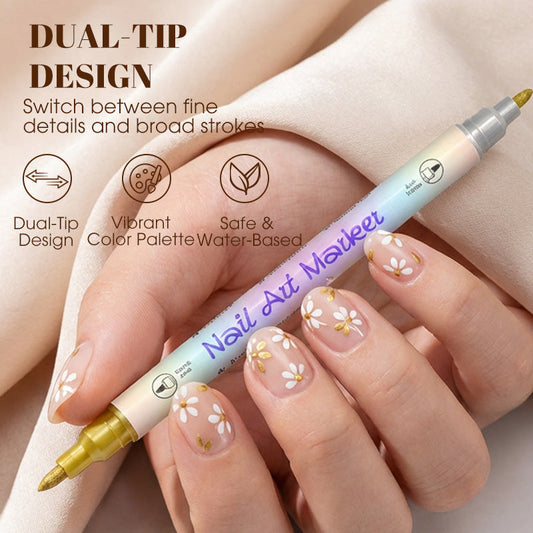 ✍️ 50% KORTING! 💅 Nagelkunstpen met 2-in-1-punt – Nauwkeurige lijnen en details – Ideaal voor thuis of onderweg – nette, professionele nagelkunst zonder veel moeite ✨