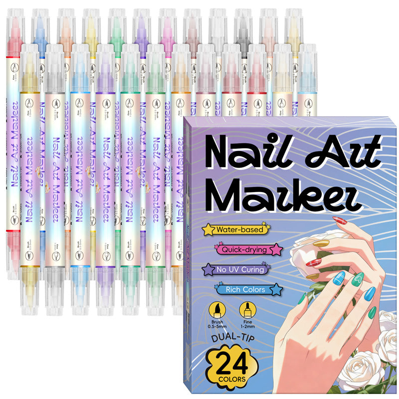 ✍️ 50% KORTING! 💅 Nagelkunstpen met 2-in-1-punt – Nauwkeurige lijnen en details – Ideaal voor thuis of onderweg – nette, professionele nagelkunst zonder veel moeite ✨