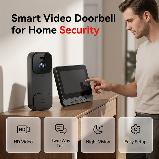 🏠⚡ BEPERKTE TIJD 50% KORTING! Slimme videodeurbel met 4,3" scherm – live bewaking & tweerichtingsaudio 🏡💖