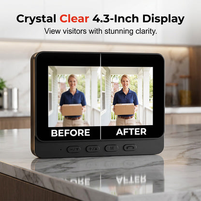🏠⚡ BEPERKTE TIJD 50% KORTING! Slimme videodeurbel met 4,3" scherm – live bewaking & tweerichtingsaudio 🏡💖