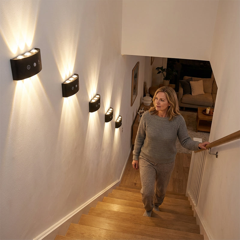💡 50% KORTING! 🔋 Oplaadbaar led-nachtlampje met bewegingssensor – instelbare helderheid, magnetische bevestiging en ideaal voor gangen, trappen en slaapkamers 🌙