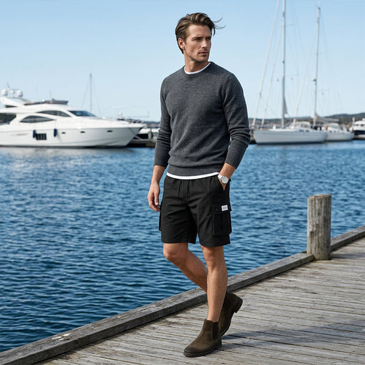 🩳 TIJDELIJKE AANBIEDING: 50% KORTING! ✨ Heren cargoshorts – Relaxed fit, boven de knie, trekkoord, ademend ☀️
