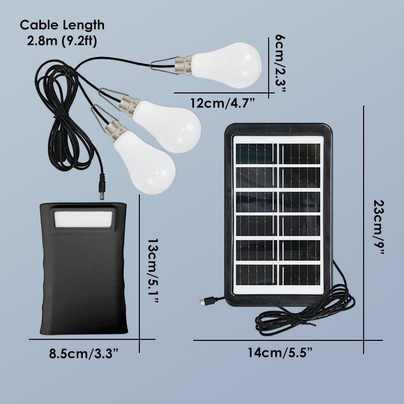 🔥LAATSTE DAG – 50% KORTING⚡ Zonne-energiesysteem met meerdere lampen💡 3 helderheidsstanden · 3 ledlampen (kabel van 2,8 meter), 🌧️ Werkt zelfs op bewolkte dagen