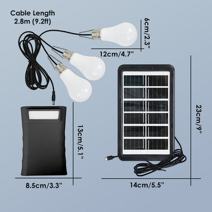 🔥LAATSTE DAG – 50% KORTING⚡ Zonne-energiesysteem met meerdere lampen💡 3 helderheidsstanden · 3 ledlampen (kabel van 2,8 meter), 🌧️ Werkt zelfs op bewolkte dagen
