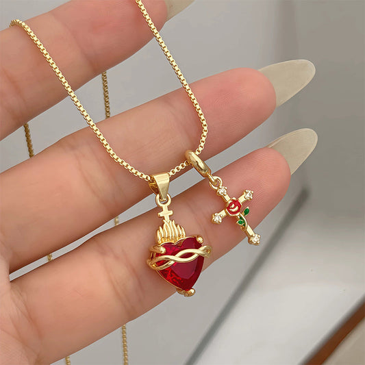 ✝️50% KORTING✨ Gold Faith dubbele hanger | Verstelbare ketting · Prachtig vakmanschap · Heilige elegantie · Een betekenisvol cadeau