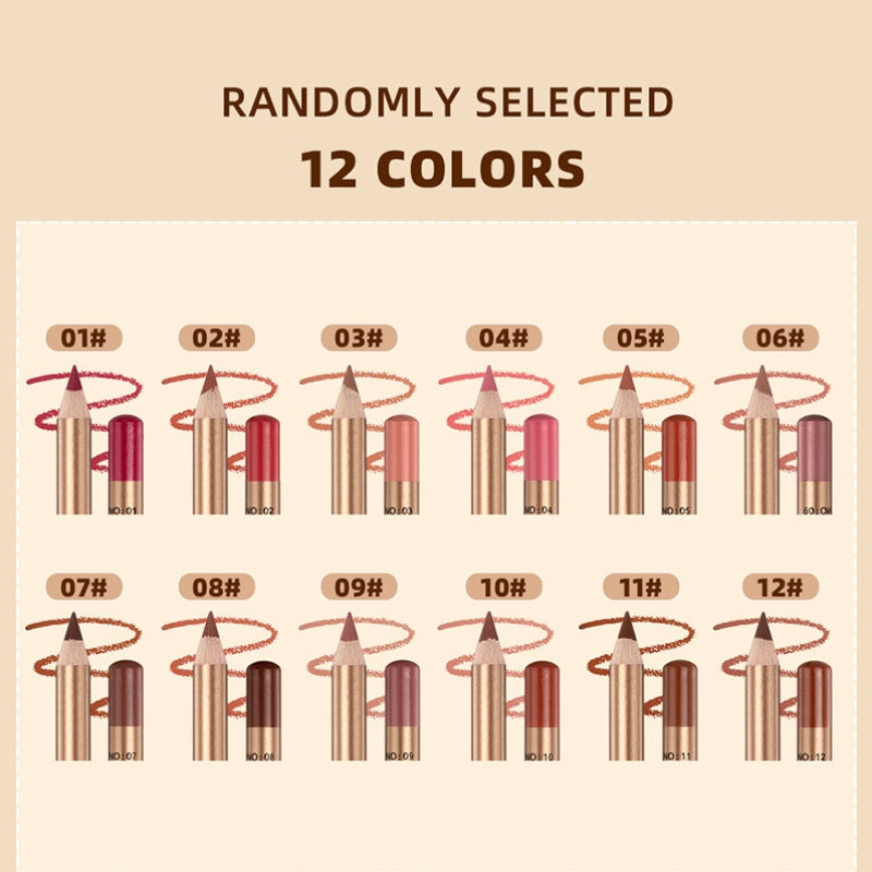 👄 50% KORTING! 💄 Set met 12 kleurpotloden voor de lippen die niet uitlopen – langhoudend, romig en waterbestendig – perfect voor dagelijks gebruik of professionele make-up 🎨