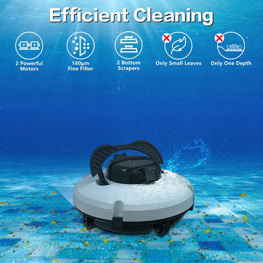 🤖50% KORTING🌊 Zwembadreinigingsrobot | Draadloos · Krachtige zuigkracht · Slimme navigatie · Starten met één druk op de knop · Gemakkelijk te verwijderen filterkorf