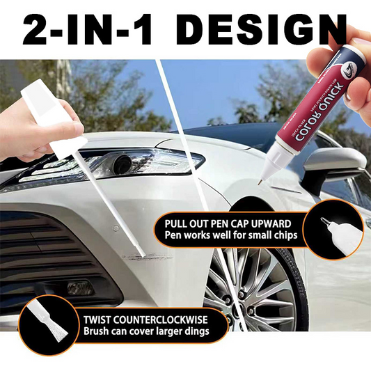 🚗50% KORTING🖊️ Zwarte lakstift | Bedekt krassen direct · Applicatorpunt met dubbele werking · Duurzame, waterbestendige afwerking