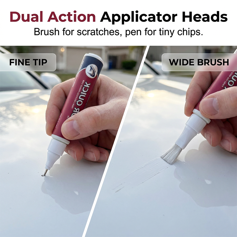 🚗50% KORTING🖊️ Zwarte lakstift | Bedekt krassen direct · Applicatorpunt met dubbele werking · Duurzame, waterbestendige afwerking