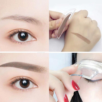 👁️ NU 50% KORTING! 🌸 Snel aanpasbare wenkbrauwstempel met tweekleurig poeder – waterbestendig & vlekt niet ✨