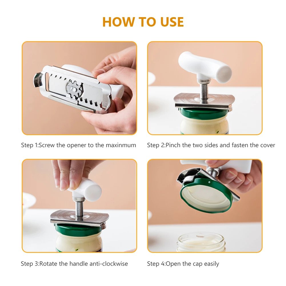 🔧 Verstelbare Potopener in Roestvrij Staal – Ergonomisch Handvat – Perfect voor Zwakke Handen ✨🫙