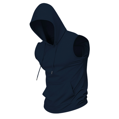🔥 Mouwloze sporttop met capuchon💧 Vochtafvoerend · Sneldrogend en wrijvingsbestendig🧢 Capuchon biedt bescherming tegen de zon en wind · 🏋️ Geschikt voor gewichtheffen, hardlopen en vrijetijdsbesteding