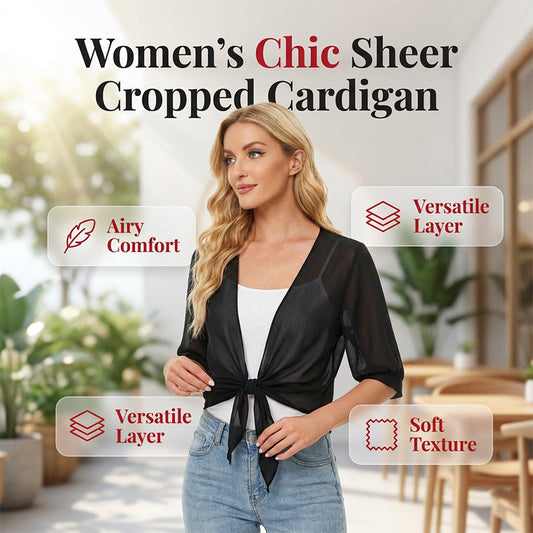 📢📢50% KORTING!! ⏰ Dames Elegante Chiffon Strikvoorkant Cropped Top