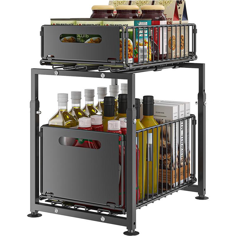 💥 50% KORTING! 🥫 Dubbellaags Uittrekbare Kastorganizer – Verstelbaar, Grote Capaciteit & Geen Montage Nodig ✨