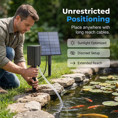 🔥 50% KORTING 🐟 Door zonne-energie aangedreven vijverbeluchter met ingebouwde luchtpomp ☀️ Voorzie het water efficiënt van zuurstof – zonder stroomkosten 🌿