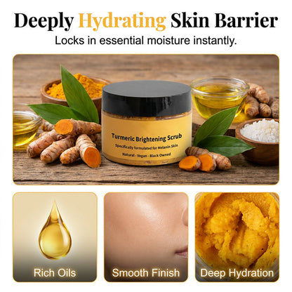 🛁50% KORTING🧴 Kurkuma-lichthoudende lichaamsscrub | Exfoliatie met natuurlijk zeezout · Voedend met jojoba-olie · Vermindert een doffe teint · Geschikt voor gezicht en lichaam