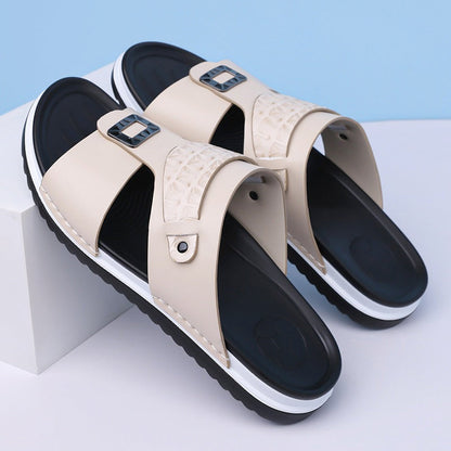 👞 50% KORTING! 💫 Slip-on sandalen van kunstleer voor heren – Ademend mesh en antislipzool – Comfortabele pasvorm, ideaal voor de zomer, het strand of dagelijkse wandelingen 🏖️